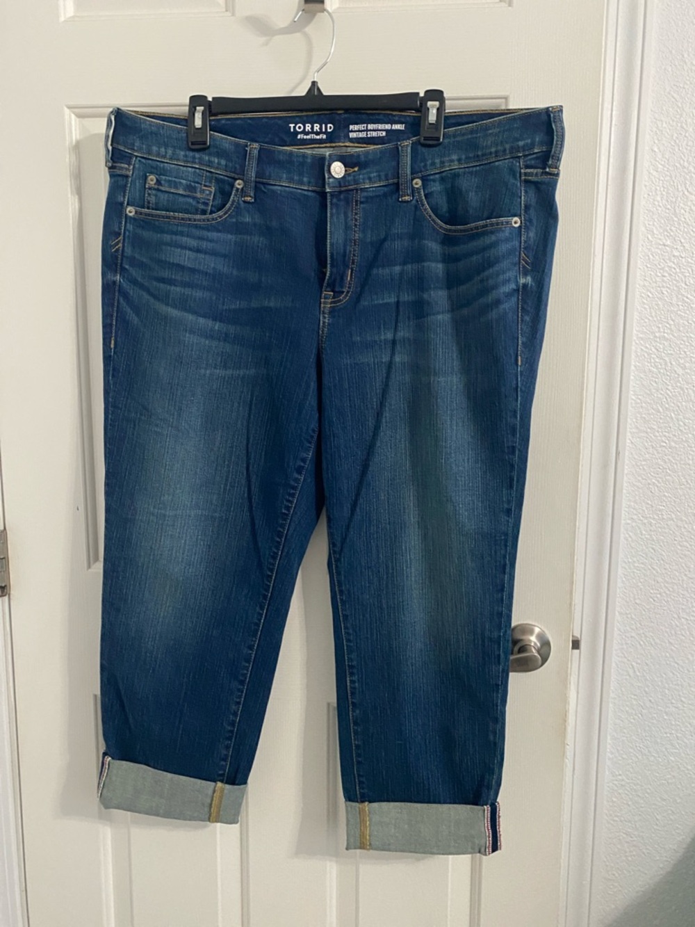 torrid Blue Cuffed Stretch Jeans